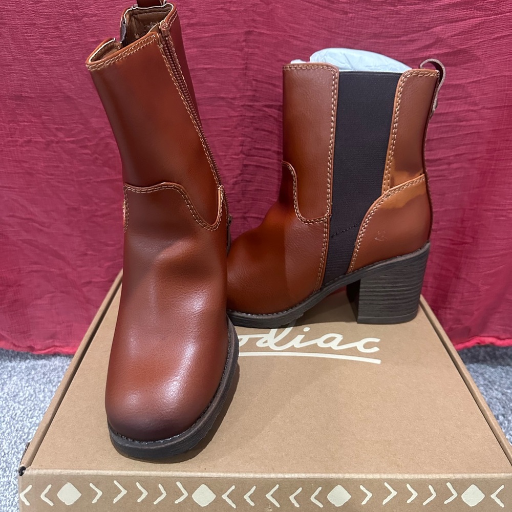 Zodiac Chestnut Heeled Boots